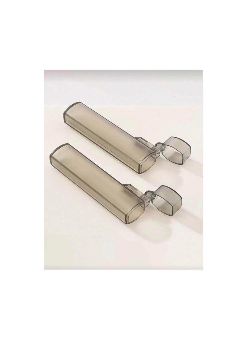 حامل أعواد أسنان بلاستيكي شفاف محمول، حاوية تخزين للسفر بطول 7.8 سم بتصميم مانع للتسرب، عبوة من 3 قطع، منظم مكتبي للتخييم والاستخدام الخارجي - Image 4